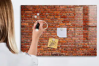Pizarra magnética para dibujar con diseño de pared de ladrillo viejo
