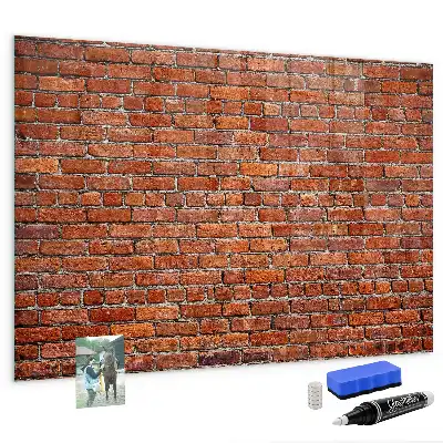 Pizarra magnética para dibujar con diseño de pared de ladrillo viejo