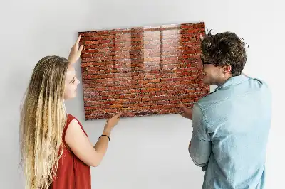 Pizarra magnética para dibujar con diseño de pared de ladrillo viejo