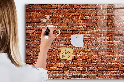 Pizarra magnética para dibujar con diseño de pared de ladrillo viejo