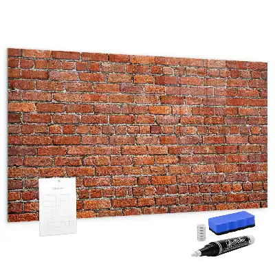 Pizarra magnética para dibujar con diseño de pared de ladrillo viejo