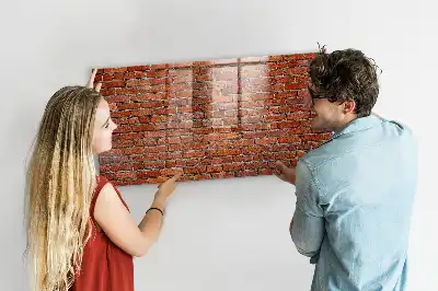 Pizarra magnética para dibujar con diseño de pared de ladrillo viejo