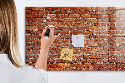 Pizarra magnética para dibujar con diseño de pared de ladrillo viejo