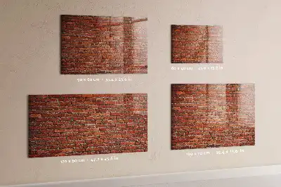 Pizarra magnética para dibujar con diseño de pared de ladrillo viejo
