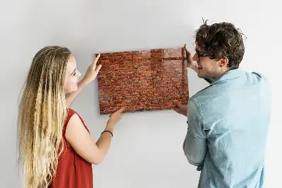 Pizarra magnética para dibujar con diseño de pared de ladrillo viejo