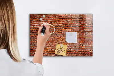 Pizarra magnética para dibujar con diseño de pared de ladrillo viejo