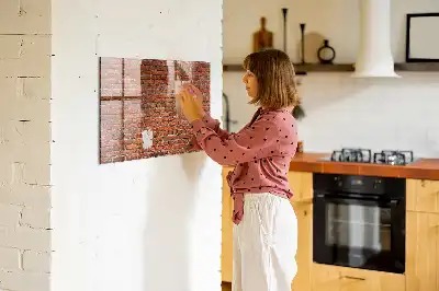 Pizarra magnética para dibujar con diseño de pared de ladrillo viejo