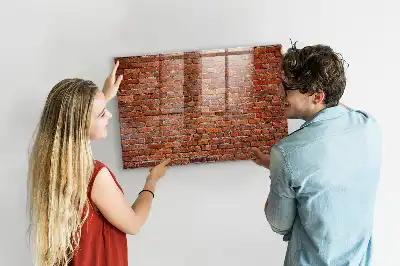 Pizarra magnética para dibujar con diseño de pared de ladrillo viejo