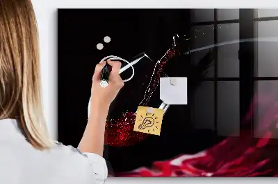 Pizarra magnética para dibujar vino