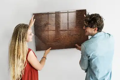 Pizarra magnética con rotulador en madera antigua