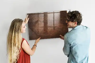 Pizarra magnética con rotulador en madera antigua