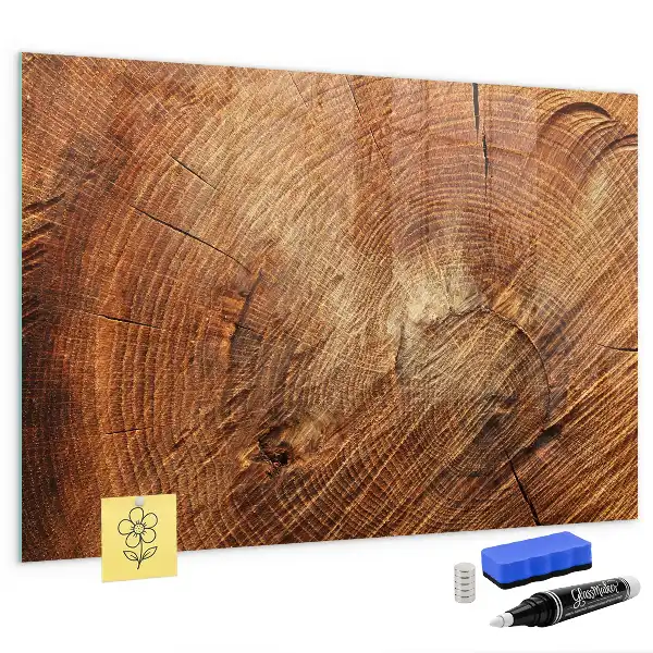 Pizarra magnética con rotulador diseño de viejo tronco de árbol