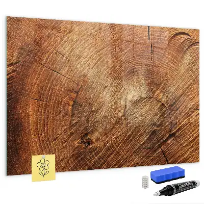 Pizarra magnética con rotulador diseño de viejo tronco de árbol