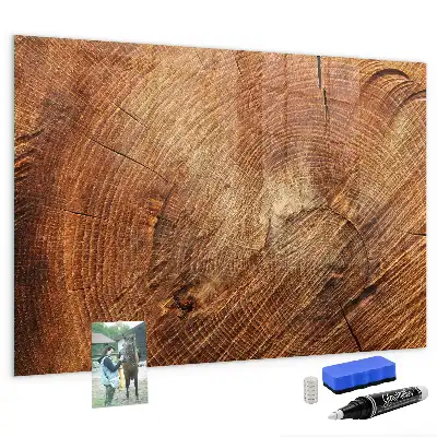 Pizarra magnética con rotulador diseño de viejo tronco de árbol
