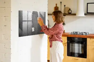 Pizarra magnética para dibujar con superficie de pared metálica