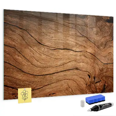 Pizarra magnética con rotulador de madera antigua