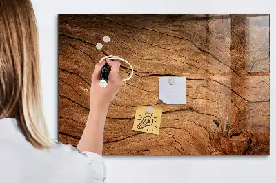 Pizarra magnética con rotulador de madera antigua