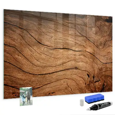 Pizarra magnética con rotulador de madera antigua