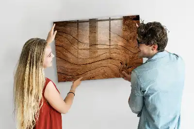 Pizarra magnética con rotulador de madera antigua
