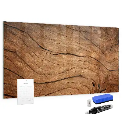 Pizarra magnética con rotulador de madera antigua