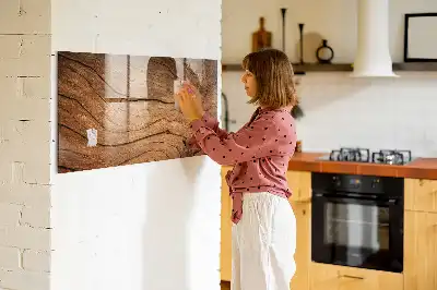Pizarra magnética con rotulador de madera antigua