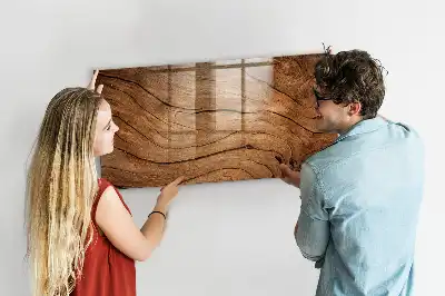 Pizarra magnética con rotulador de madera antigua