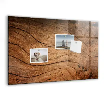 Pizarra magnética con rotulador de madera antigua
