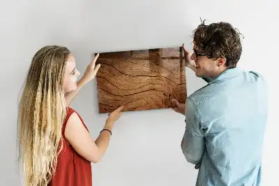 Pizarra magnética con rotulador de madera antigua