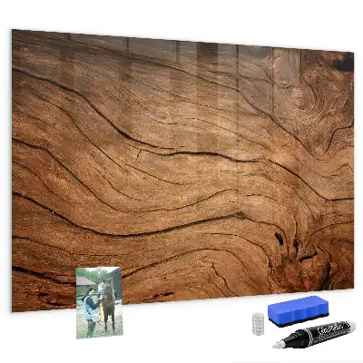 Pizarra magnética con rotulador de madera antigua