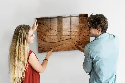 Pizarra magnética con rotulador de madera antigua