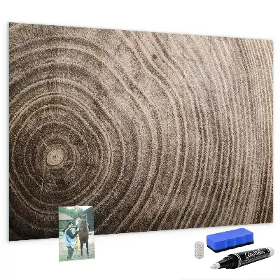 Pizarra magnética con rotulador diseño de tronco de árbol