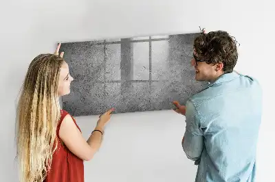 Pizarra magnética con rotulador diseño de pared industrial