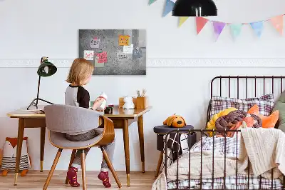 Pizarra magnética con rotulador diseño de pared industrial