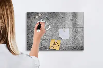 Pizarra magnética con rotulador diseño de pared industrial