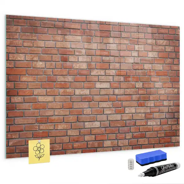 Pizarra magnética para dibujar diseño de pared de ladrillo