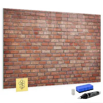 Pizarra magnética para dibujar diseño de pared de ladrillo