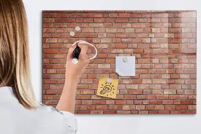 Pizarra magnética para dibujar diseño de pared de ladrillo