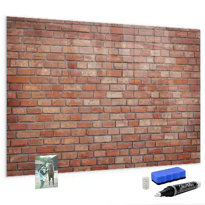 Pizarra magnética para dibujar diseño de pared de ladrillo