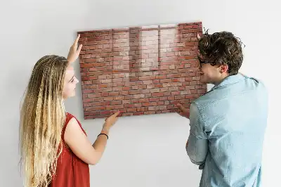 Pizarra magnética para dibujar diseño de pared de ladrillo
