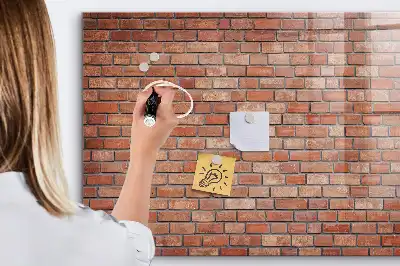 Pizarra magnética para dibujar diseño de pared de ladrillo