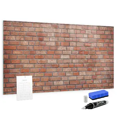 Pizarra magnética para dibujar diseño de pared de ladrillo