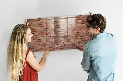 Pizarra magnética para dibujar diseño de pared de ladrillo