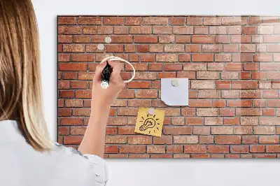 Pizarra magnética para dibujar diseño de pared de ladrillo
