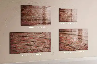 Pizarra magnética para dibujar diseño de pared de ladrillo