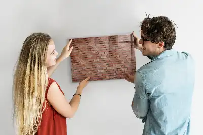 Pizarra magnética para dibujar diseño de pared de ladrillo