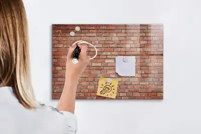Pizarra magnética para dibujar diseño de pared de ladrillo