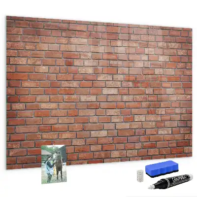 Pizarra magnética para dibujar diseño de pared de ladrillo