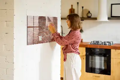 Pizarra magnética para dibujar diseño de pared de ladrillo