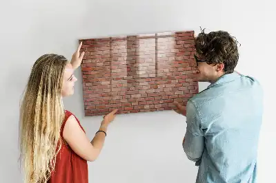 Pizarra magnética para dibujar diseño de pared de ladrillo
