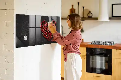 Pizarra magnética para dibujar diseño de corazón de pimientos
